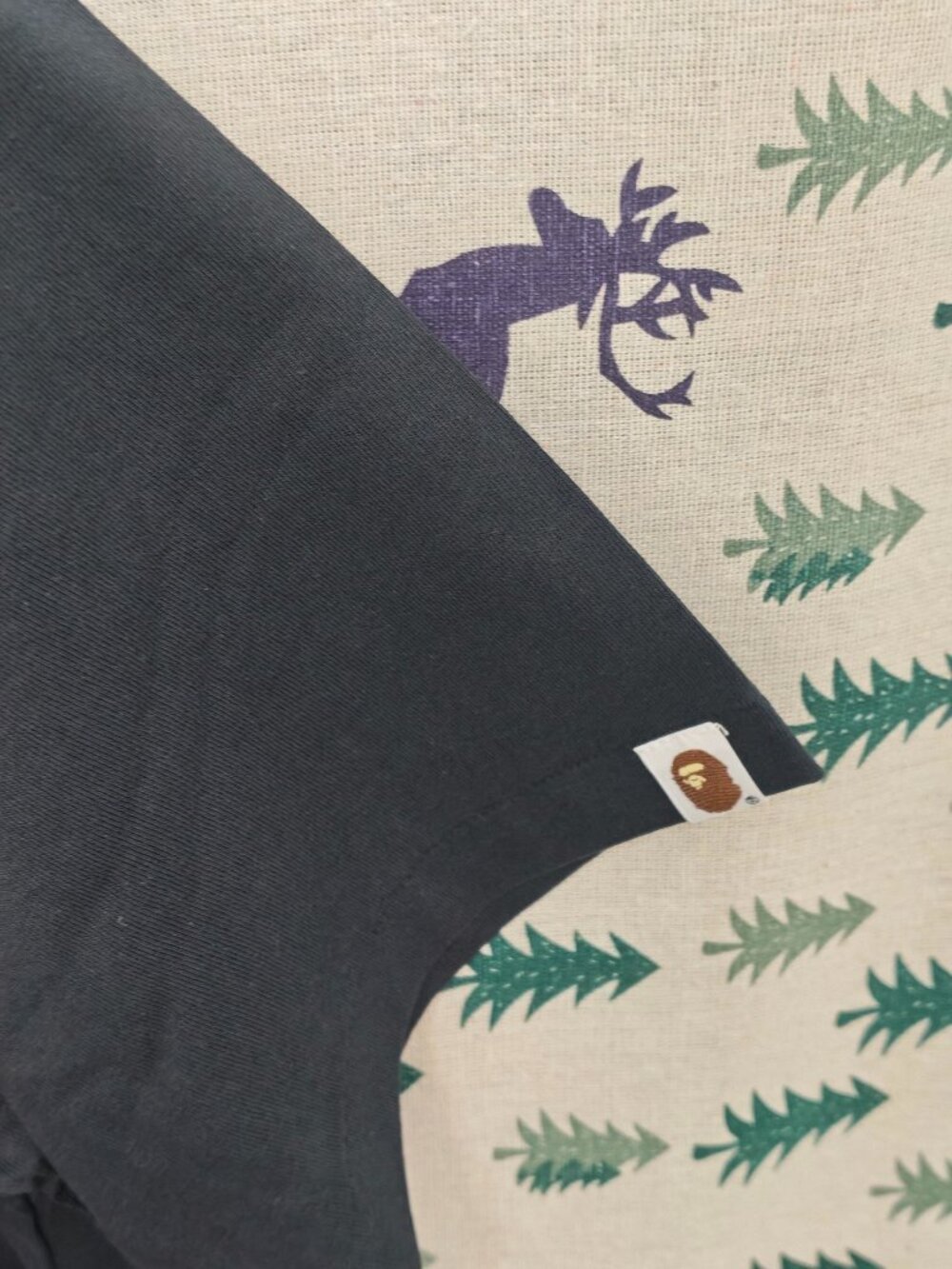 A Bathing Ape Men's Navy Graphic Short Sleeve Tee - Picture 3 of 7